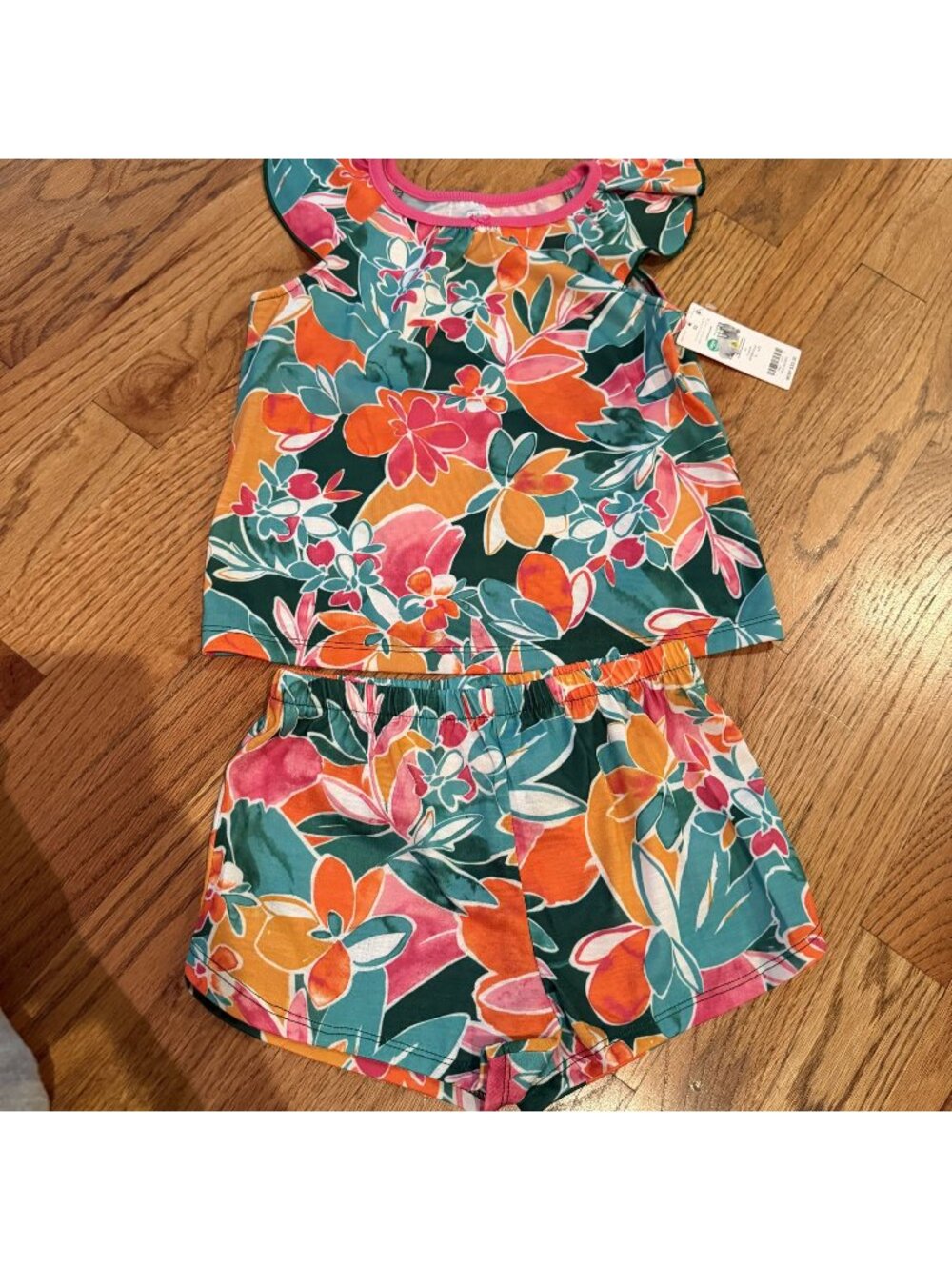 CARTERS GIRLS 5T TROPICAL PAJAMAS NEW SHORTS